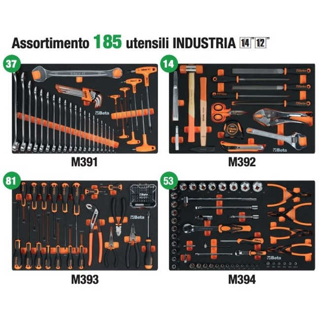 Vendita online Carrello Beta 7 cassetti RSC24/7 con 185 utensili industria